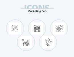 Marketing Seo Line Icon Pack 5 Icon Design. campaign. browser. audit. website. configure vector