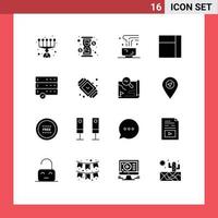 16 Creative Icons Modern Signs and Symbols of accessorize data food approve grid Editable Vector Design Elements