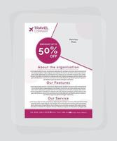 Travel Company 9th Template Design vector