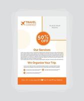 Travel Company 7th Template Design vector