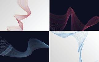 Collection of geometric minimal lines pattern set vector