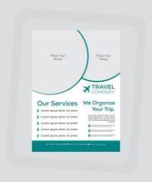 Travel Company 3rd Template Design vector