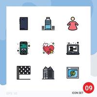 9 Creative Icons Modern Signs and Symbols of rate mobile cold gallery app Editable Vector Design Elements