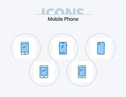 Mobile Phone Blue Icon Pack 5 Icon Design. . android. vector