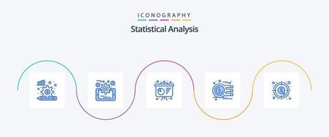 Statistical Analysis Blue 5 Icon Pack Including . conference poster. money. dollar vector