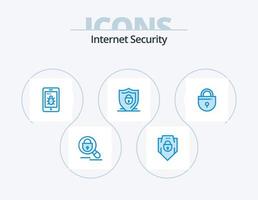 Internet Security Blue Icon Pack 5 Icon Design. lock. security. lock. internet vector