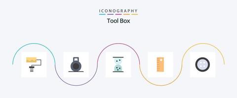 paquete de iconos flat 5 de herramientas que incluye . herramientas. vector