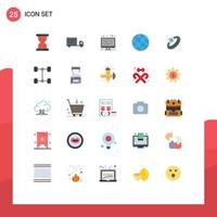 Set of 25 Modern UI Icons Symbols Signs for arcade automobile waves ring diamond Editable Vector Design Elements