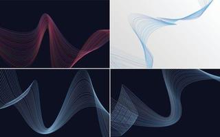 modern wave curve abstract presentation background Pack vector