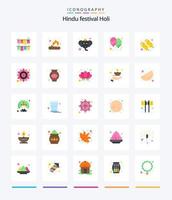 Creative Holi 25 Flat icon pack  Such As holi. food. hindu. celebrate. holi vector