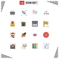 User Interface Pack of 16 Basic Flat Colors of integration data integration baby stuff data security Editable Pack of Creative Vector Design Elements