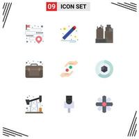 Universal Icon Symbols Group of 9 Modern Flat Colors of help faith place care travel Editable Vector Design Elements