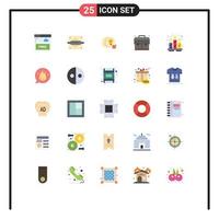 Modern Set of 25 Flat Colors Pictograph of spa candles idea school bag Editable Vector Design Elements