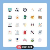 Universal Icon Symbols Group of 25 Modern Flat Colors of financial analytics clothing analysis sets Editable Vector Design Elements