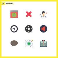 9 Creative Icons Modern Signs and Symbols of clapper board cinematography doctor action clapper mouse Editable Vector Design Elements