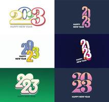 Big Set of 2023 Happy New Year logo text design 2023 number design template vector