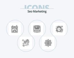 Seo Marketing Line Icon Pack 5 Icon Design. browser seo. http. pay. marketing. billboard vector