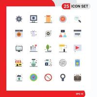 Modern Set of 25 Flat Colors and symbols such as new app office research diamond Editable Vector Design Elements