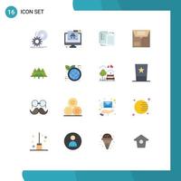 Universal Icon Symbols Group of 16 Modern Flat Colors of cd hacker software crime share Editable Pack of Creative Vector Design Elements