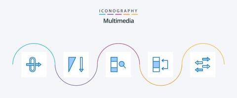 Multimedia Blue 5 Icon Pack Including . data. import vector