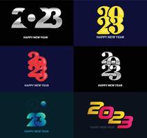 Big Set of 2023 Happy New Year logo text design 2023 number design template vector