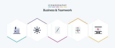 Business And Teamwork 25 Flat icon pack including process. corporate. teamwork. business. project vector