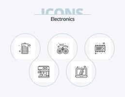 Electronics Line Icon Pack 5 Icon Design. . dvd. device. disk. device vector