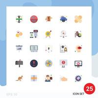 25 iconos creativos signos y símbolos modernos de elementos de diseño vectorial editables para el hogar en la nube de bloqueo de parche vector