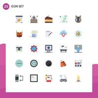 Universal Icon Symbols Group of 25 Modern Flat Colors of email message mail moon email eat Editable Vector Design Elements