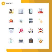 Modern Set of 16 Flat Colors and symbols such as account smart phone money education sail Editable Pack of Creative Vector Design Elements