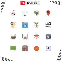 Stock Vector Icon Pack of 16 Line Signs and Symbols for flag day computer imac india Editable Pack of Creative Vector Design Elements