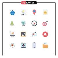 Universal Icon Symbols Group of 16 Modern Flat Colors of globe idea lamp crowd funding globe Editable Pack of Creative Vector Design Elements