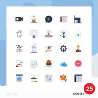 paquete de iconos de vector de stock de 25 signos y símbolos de línea para el nuevo panel de software de comercio electrónico elementos de diseño de vector editables