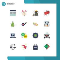 Set of 16 Modern UI Icons Symbols Signs for collage islam layout rabbit religion Editable Pack of Creative Vector Design Elements