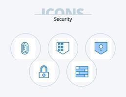 Security Blue Icon Pack 5 Icon Design. . shield. touch. security. key vector