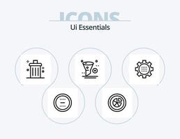 ui essentials line icon pack 5 diseño de iconos. favorito. premio. archivos hasta. exportar vector