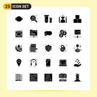 paquete de iconos vectoriales de stock de 25 signos de línea y símbolos para bloques superhéroe poción estrella celebridad elementos de diseño vectorial editables vector