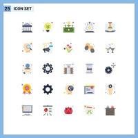 Set of 25 Modern UI Icons Symbols Signs for strategy quick development money instant Editable Vector Design Elements