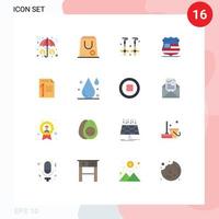 16 Flat Color concept for Websites Mobile and Apps assets purchase money e earrings Editable Pack of Creative Vector Design Elements