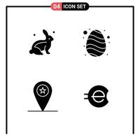 Thematic Vector Solid Glyphs and Editable Symbols of bunny military nature nature soldier Editable Vector Design Elements