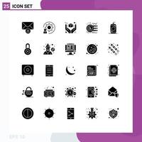 Universal Icon Symbols Group of 25 Modern Solid Glyphs of money dollar great currency product Editable Vector Design Elements