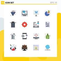 Set of 16 Modern UI Icons Symbols Signs for food browser ecommerce online commerce Editable Pack of Creative Vector Design Elements