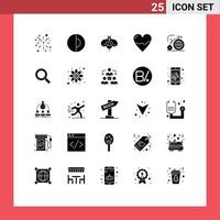 conjunto de 25 iconos de interfaz de usuario modernos símbolos signos para bicicleta medicina mosca hospital biología elementos de diseño vectorial editables vector
