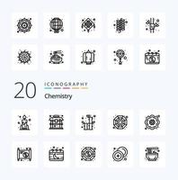 20 Chemistry Line icon Pack like chinese flower china decorative chinese vector
