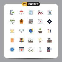 25 iconos creativos signos y símbolos modernos de decoración de cohetes de corazón de boda lista elementos de diseño vectorial editables vector