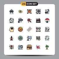 Set of 25 Modern UI Icons Symbols Signs for money pointer search area map Editable Vector Design Elements