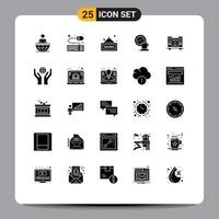 25 Creative Icons Modern Signs and Symbols of loud event sauna time break Editable Vector Design Elements