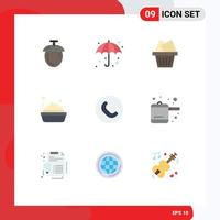 9 Creative Icons Modern Signs and Symbols of rice cooker phone mail handset washing Editable Vector Design Elements