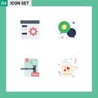 Modern Set of 4 Flat Icons and symbols such as app dollar development cash copyright Editable Vector Design Elements