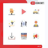 9 Creative Icons Modern Signs and Symbols of call diet parking cafe funnel Editable Vector Design Elements